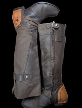 Kelsi Dagger Jayna Riding Boots Leather Patchwork Womens 7 Brown Tall Western